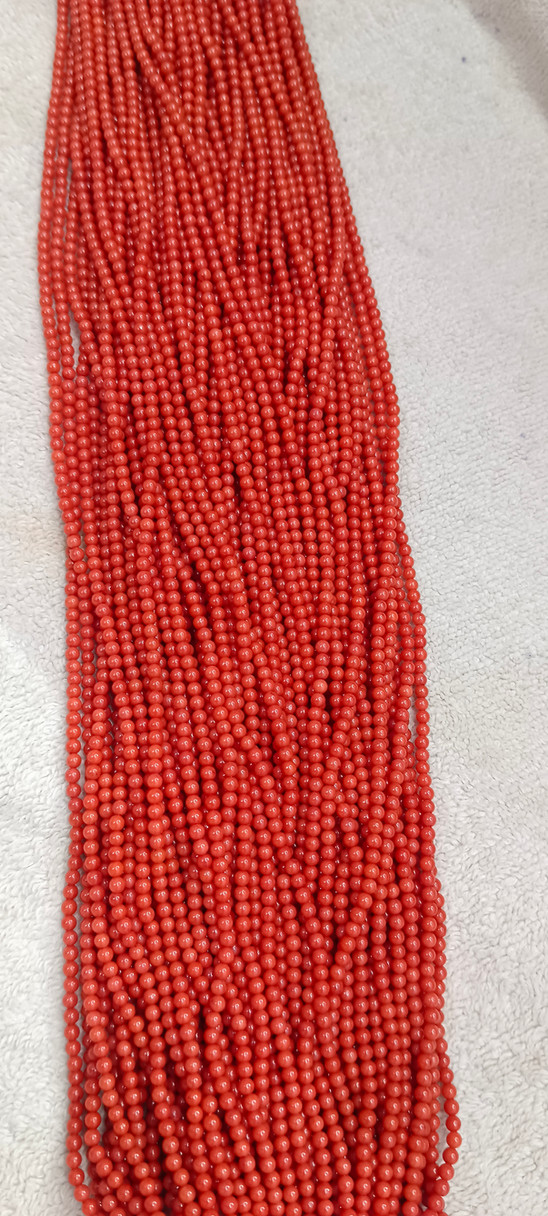 Coral Beads | Coral Round Beads |Original Coral Beads | Italian Coral Beads