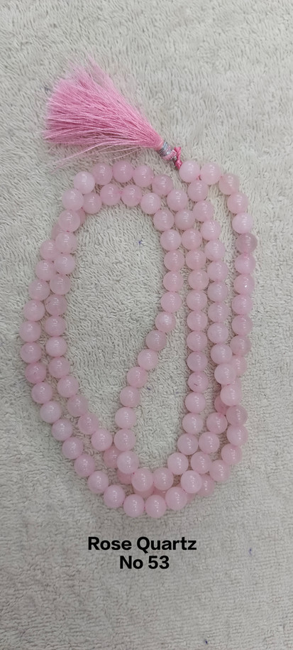 Jaapmala | 108 beads Jaap Mala | Rose Quartz 108 Bead Japmala