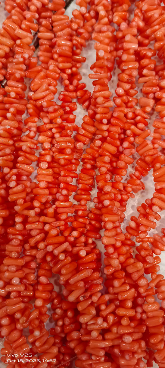 D Coral Uncut Beads #CoralBeads #TiwanCoralBeads #NaturalCoralBeads