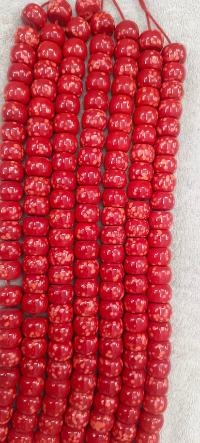 Coral Beads| Coral Bati  or Tyre  Beads| Chatam Coral | LabGrown Coral