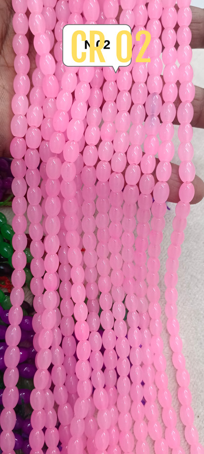 Jelly Beads |Jelly Oval Beads | Jelly Dolkhi beads | Coated Beads | Jewellery making Beads