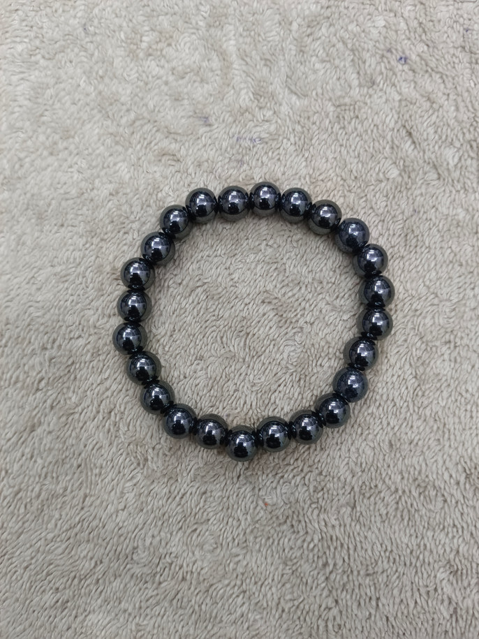 Hematite Bracelet #GunMetalBracelet #HematiteBeads #Gemstone