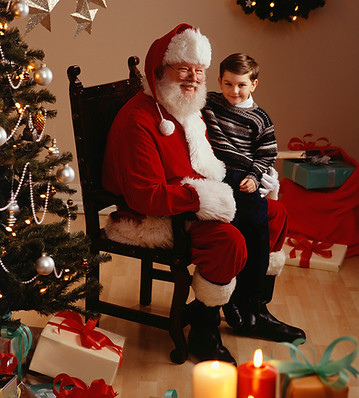 Santa and Boy