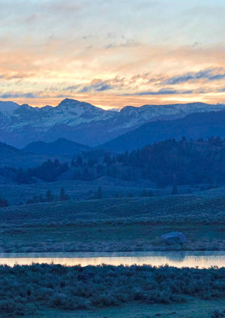 Sunrise over Hayden Valley