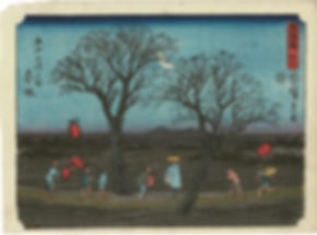 Hiroshige - No. 36 - Akasaka, Fifty-three stations