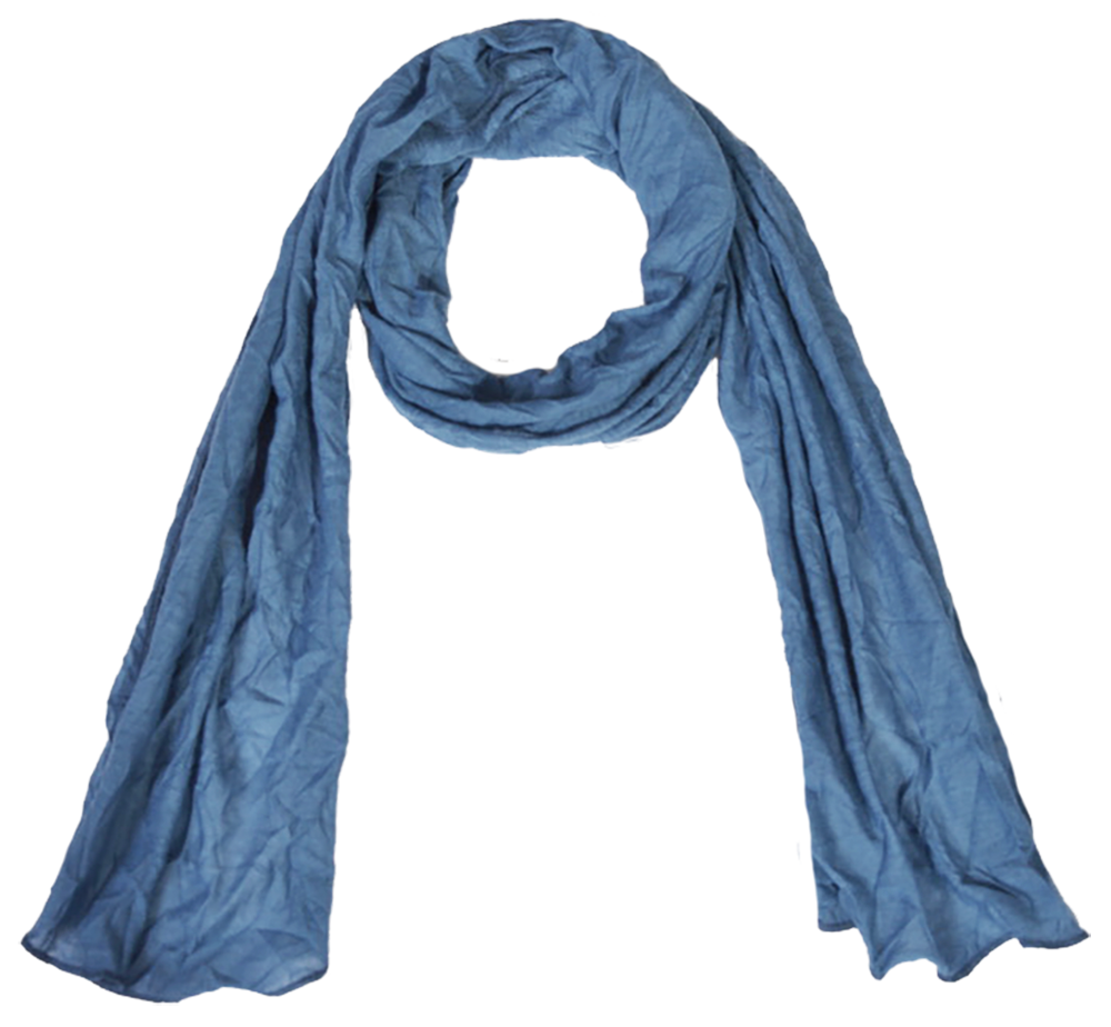 Crush Scarf Mid Blue