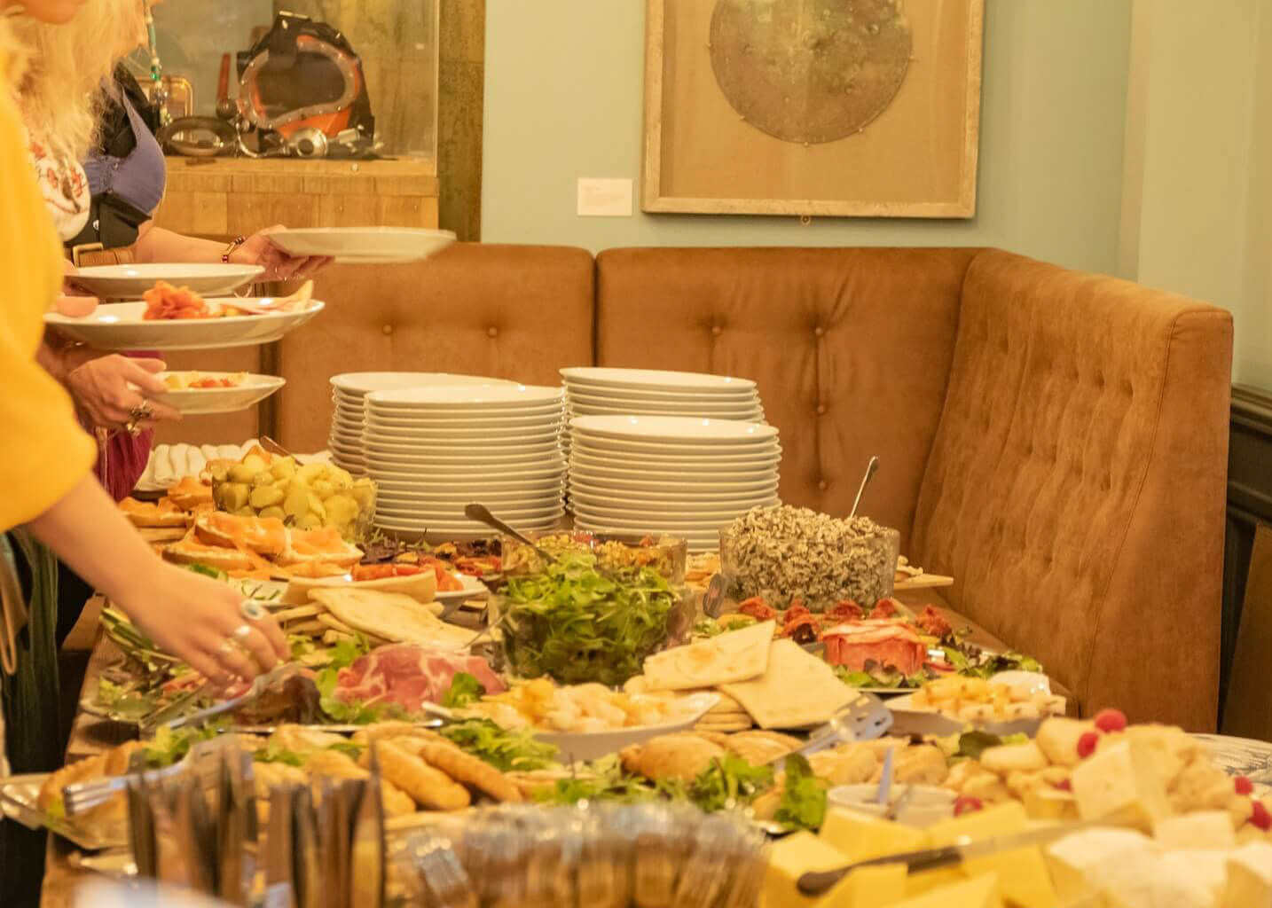 A wonderful spread for the wedding breakfast buffet