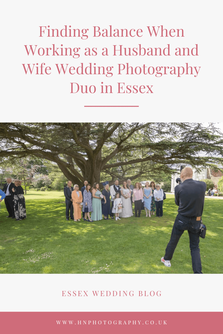 Wedding photographer working on group photos at Langtons House