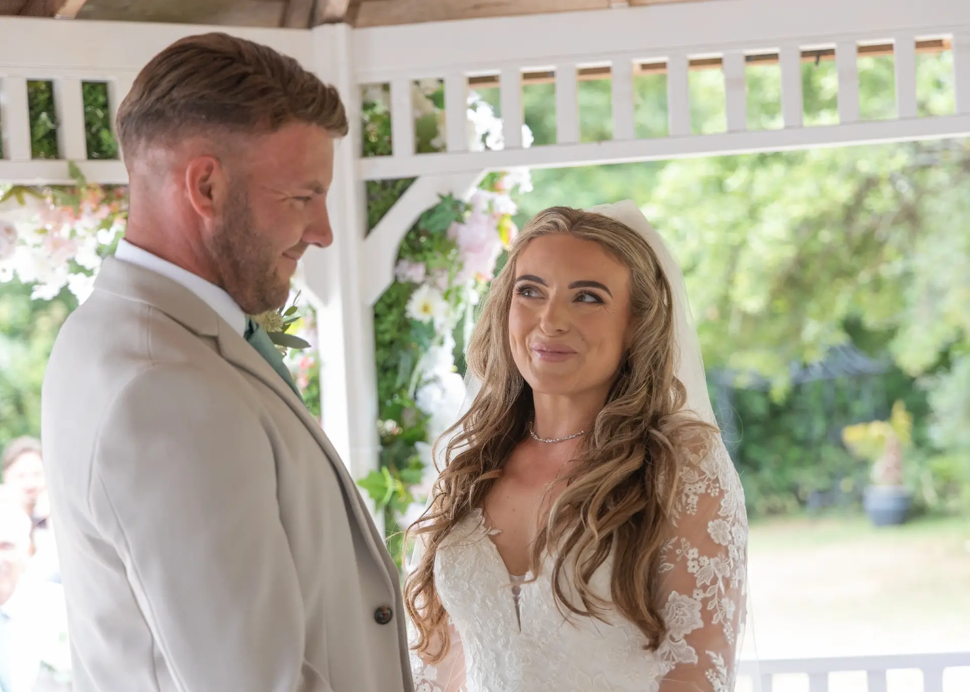 Outdoor wedding ceremony at Newland Hall