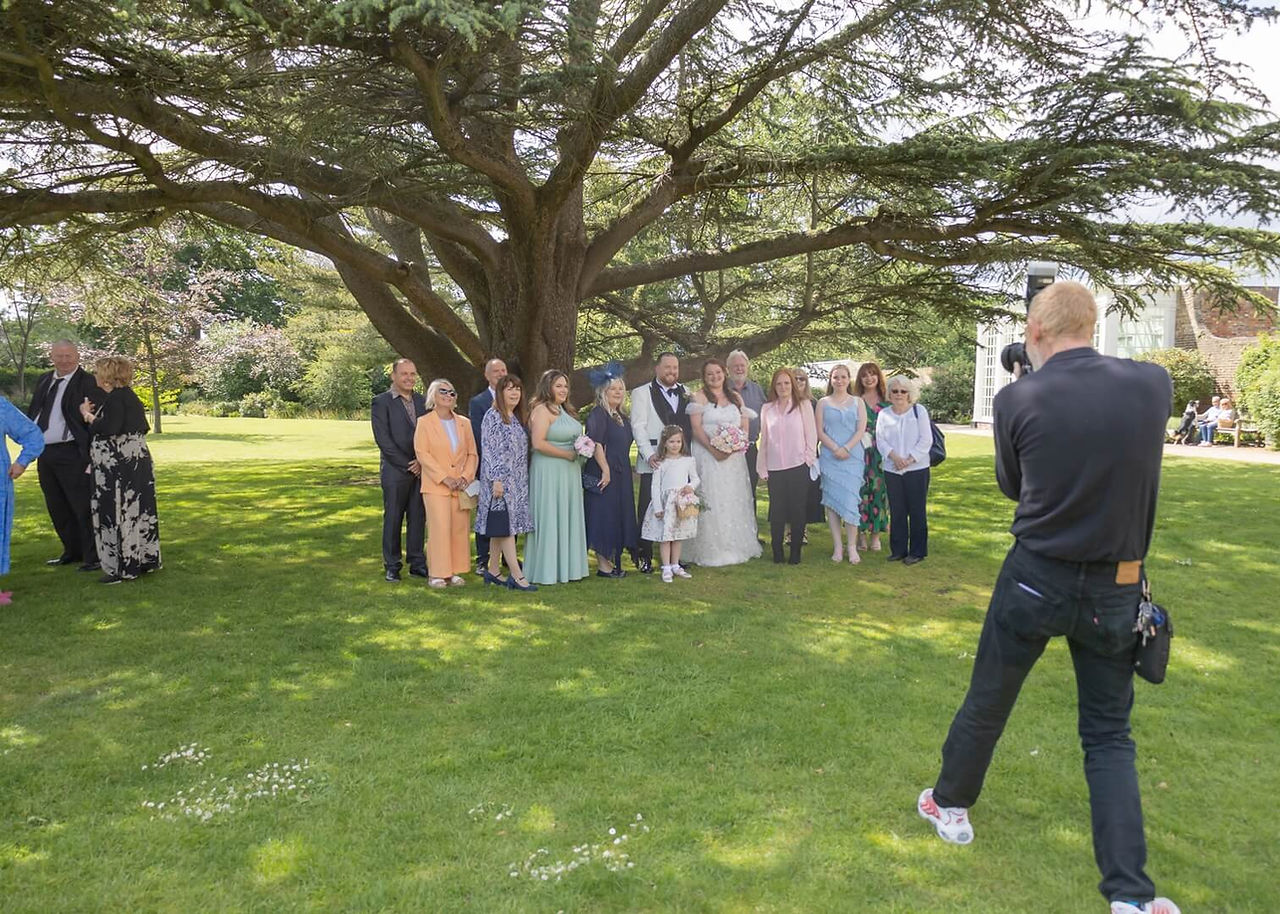 Orchestrating the group photos at Langtons House