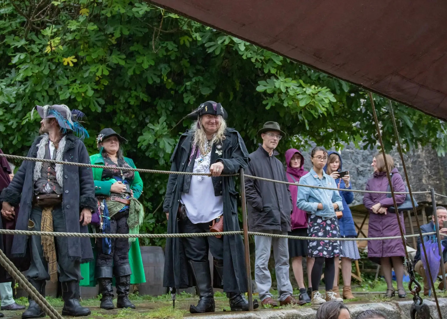 Pirate wedding guests brave the rain at Charlestown Harbour