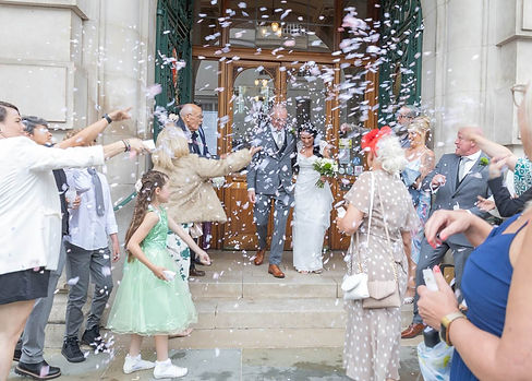 Bride-and-groom-confetti-Colchester-Town-Hall
