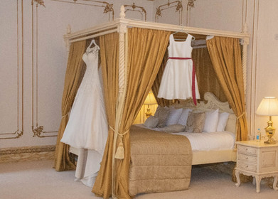 Dresses in bridal suite Gosfield Hall
