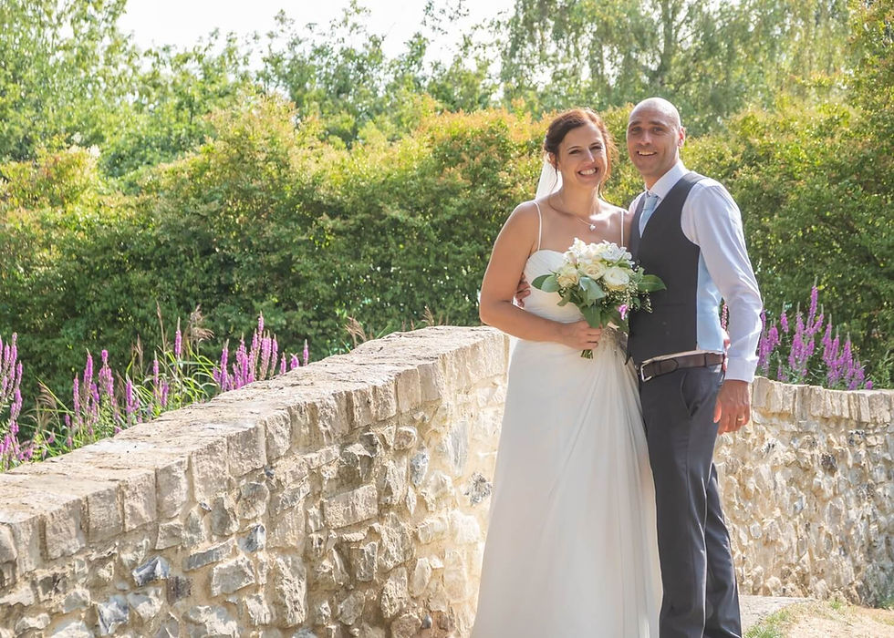 Couple in the sunshine at Langtons House