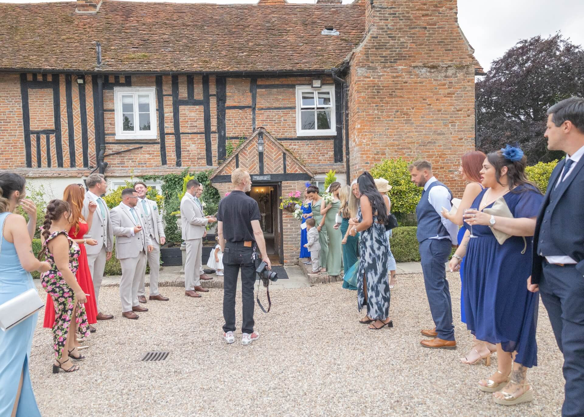 Setting up the confetti shot at Newland Hall