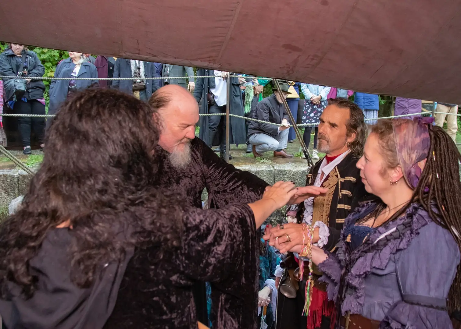 Pirate handfasting ceremony in Charlestown Harbour, Cornwall