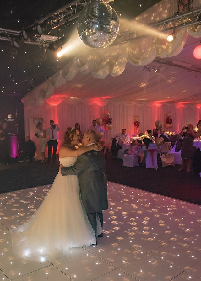 Bride and grooms first dance at Sturmer Hall
