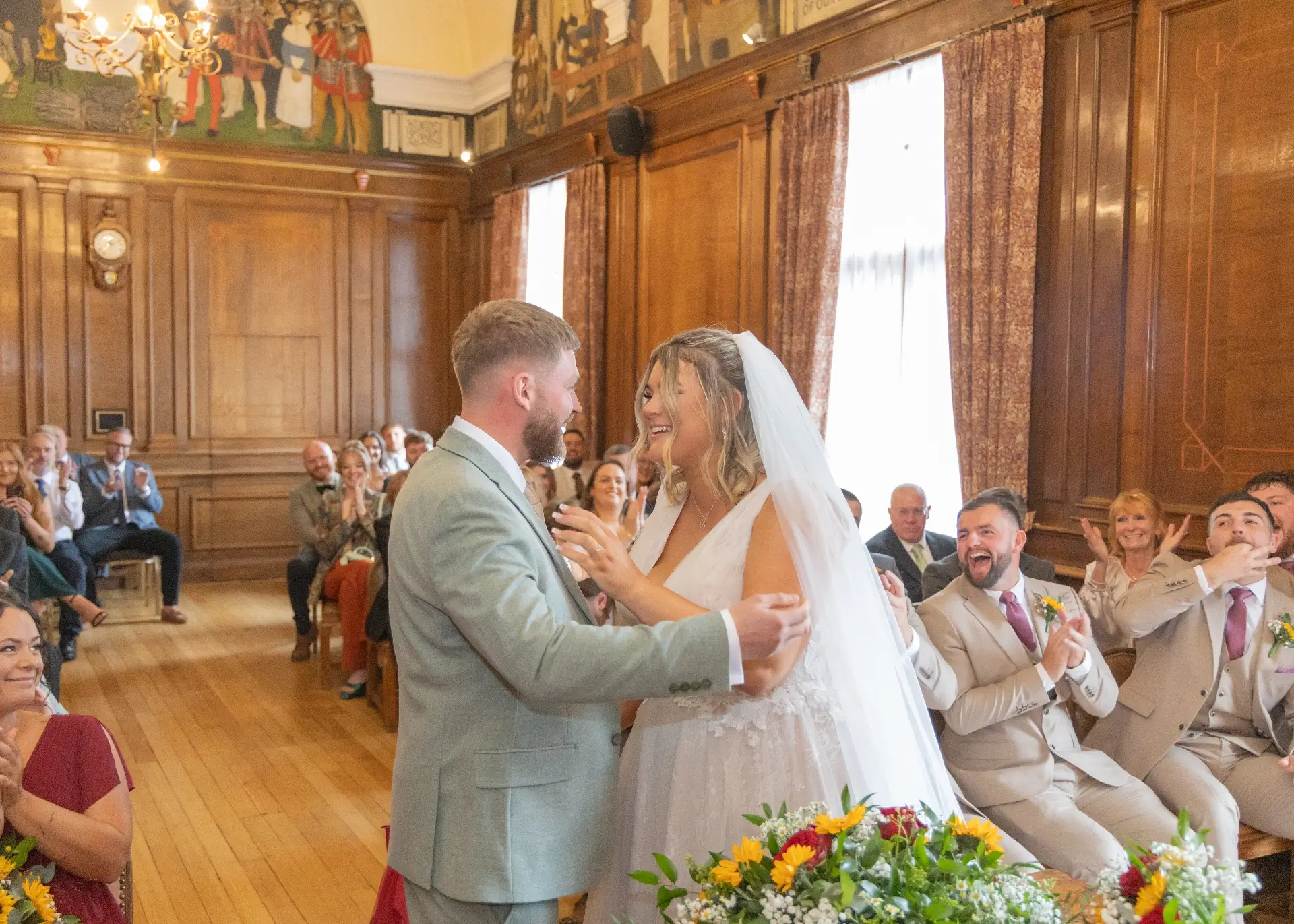 Wedding ceremony in the Courtauld Room at Braintree Town Hall