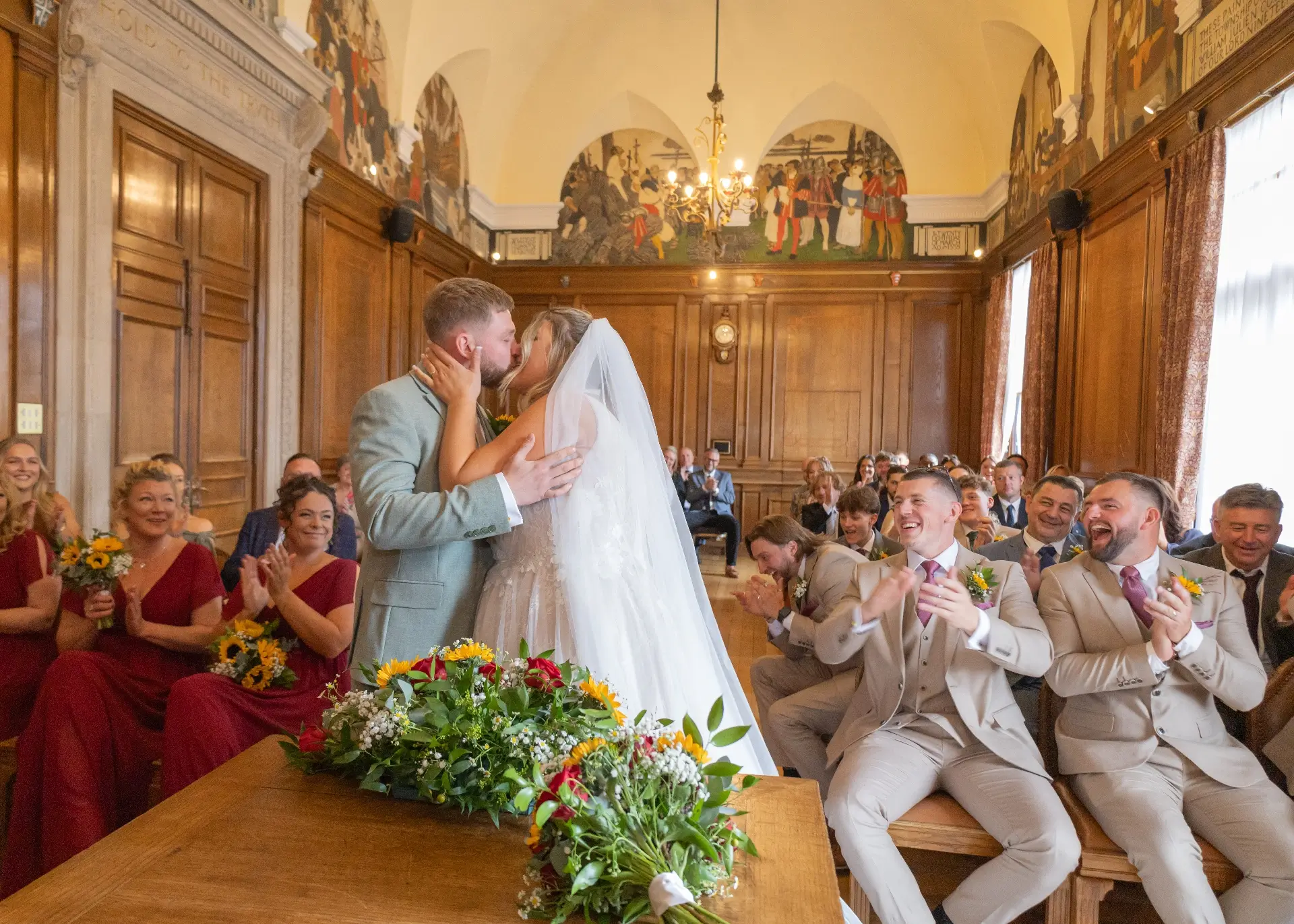 First kiss at Braintree Town Hall