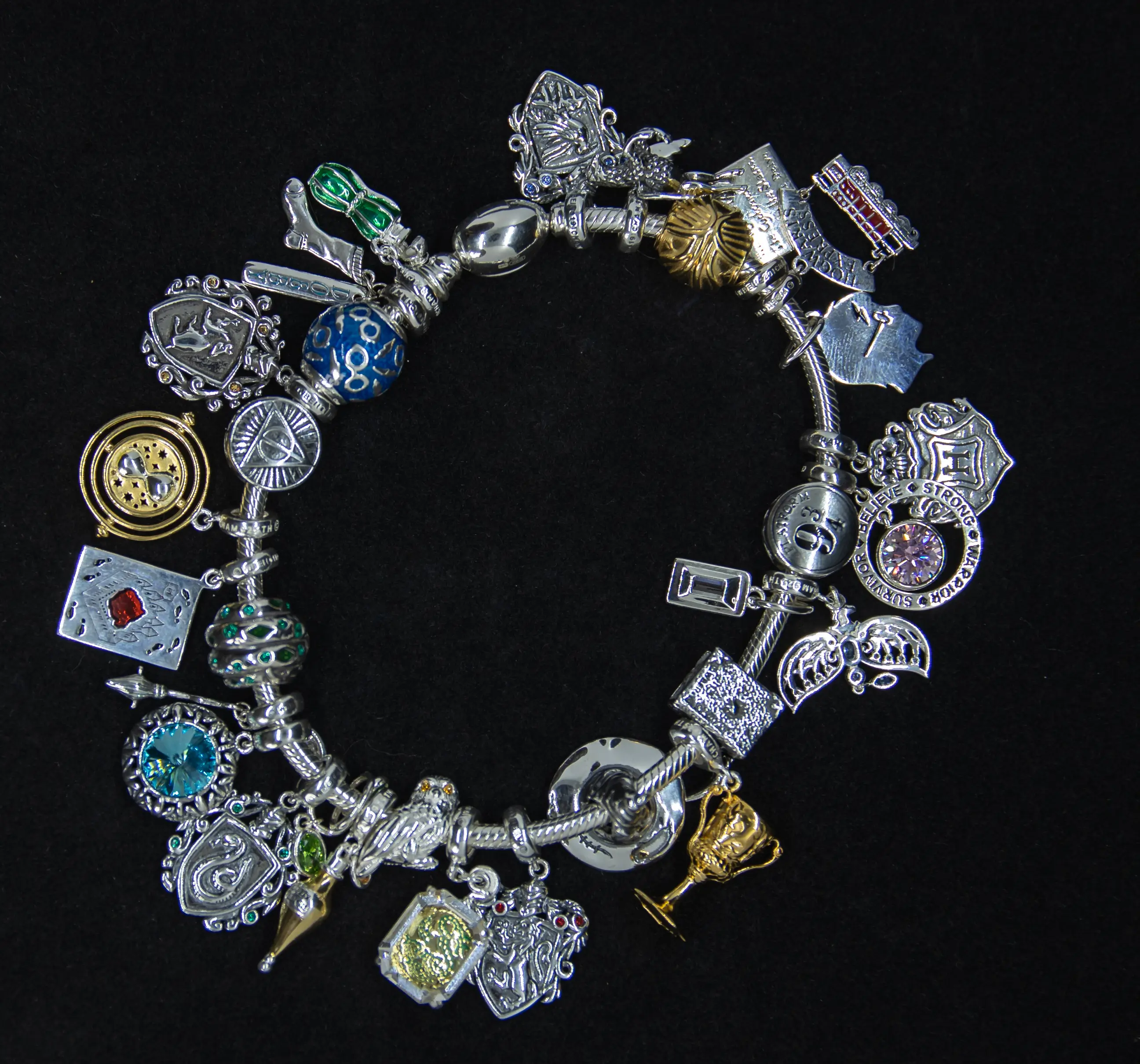 Harry Potter themed charm bracelet