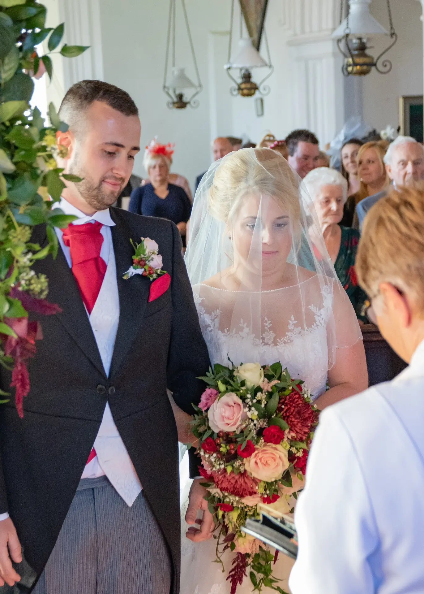 Wedding ceremony at Layer Marney church