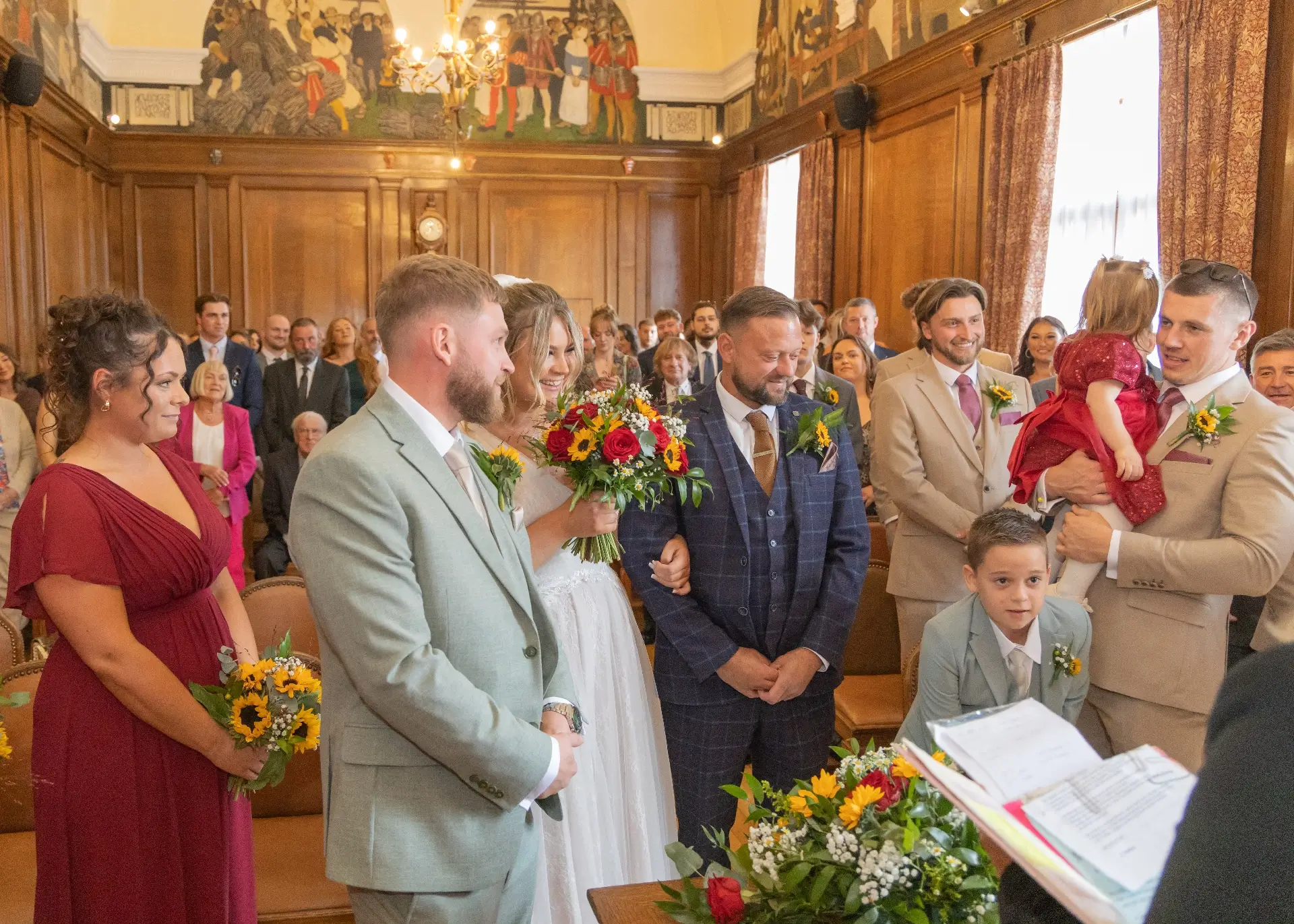 Wedding ceremony at Braintree Town Hall