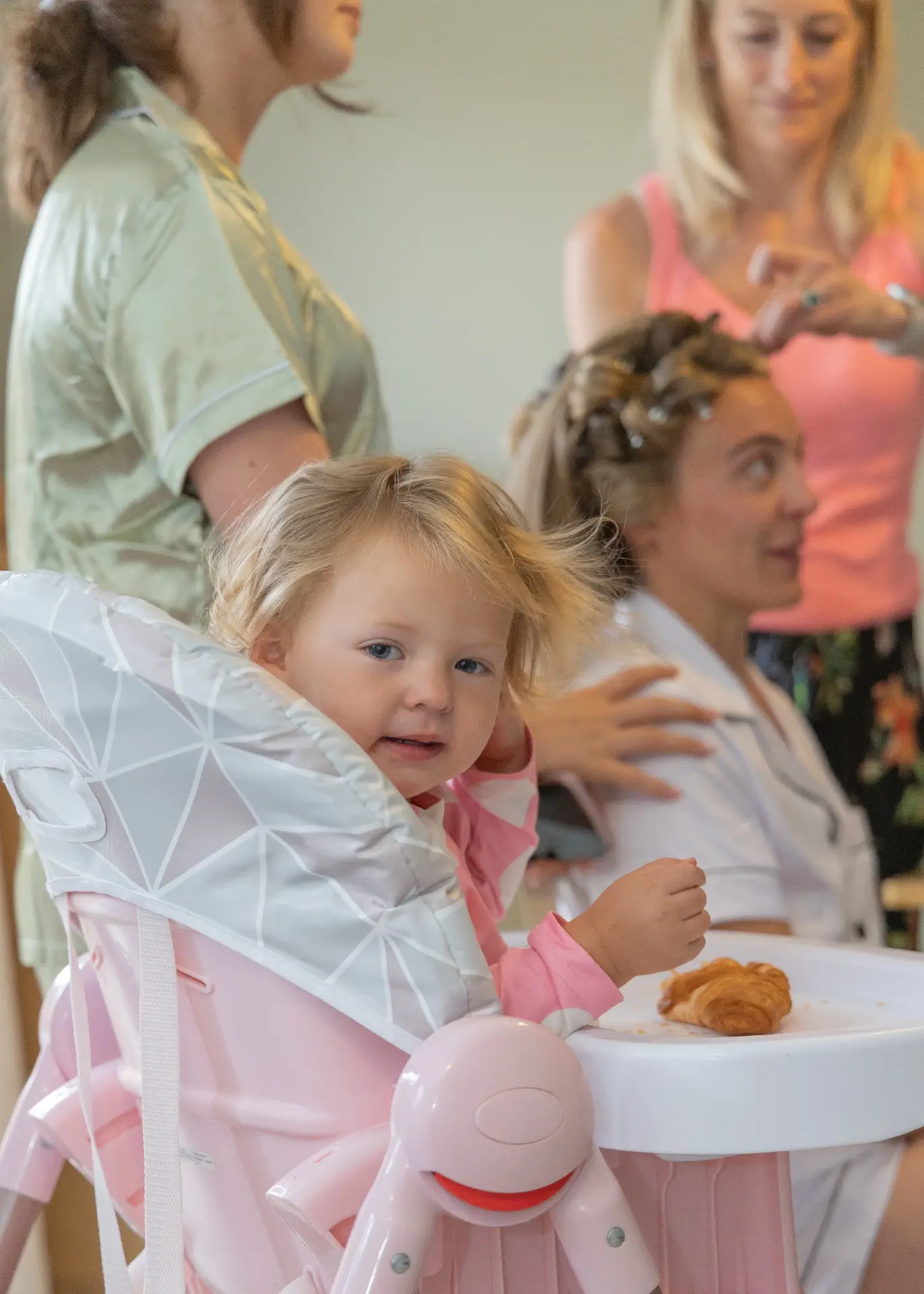 Bridal preparations for a wedding at Newland Hall