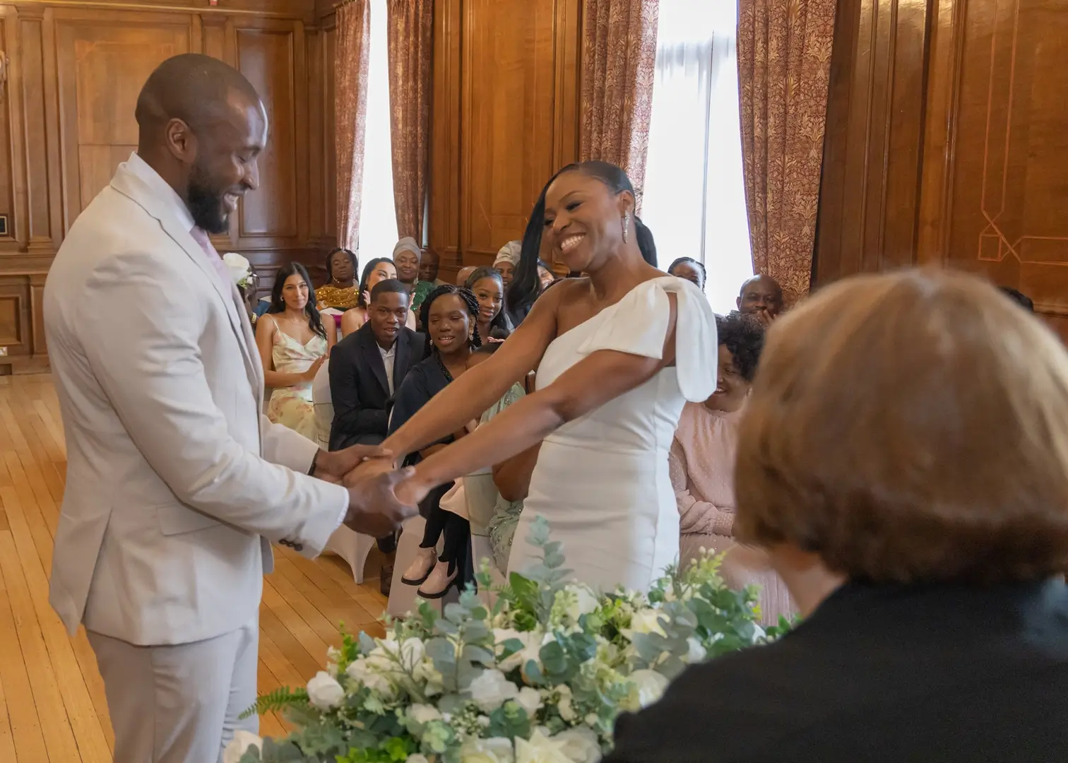 Wedding ceremony at Braintree Town Hall