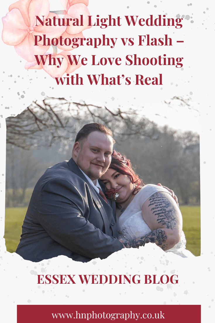 Bride and groom stand cuddled together in the evening sunshine at Forrester Park Golf Club in Essex