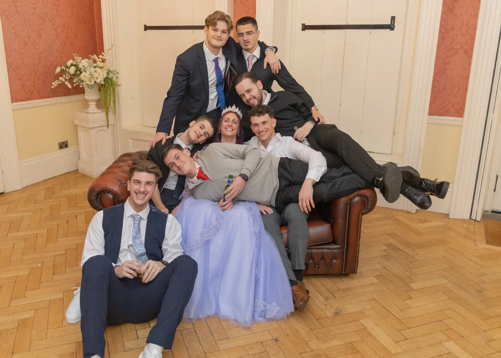 Bride and her work colleagues at Langtons House