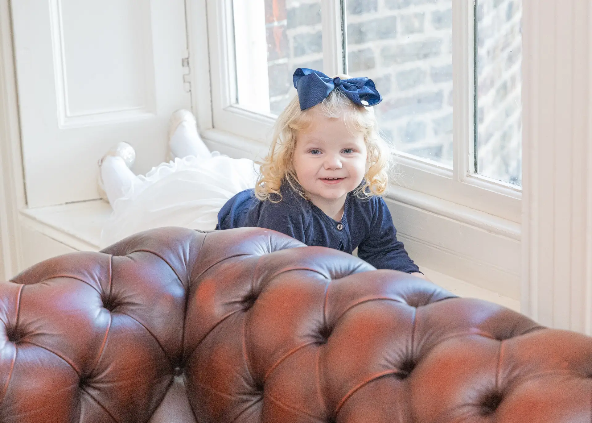 Flower girl having fun at Langtons House