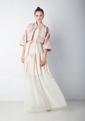 Fashion Model in Pink Jacket