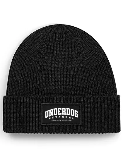 Thumbnail: Underdog Revanche Beanie – Frontansicht mit charakterstarkem Logo-Patch im Streetwear-Design