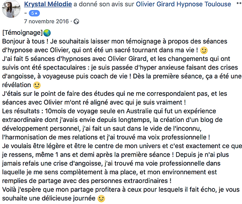 Olivier Girard Ultimate hypnosis en hypnose éricksonienne et hypnose humaniste à toulouse, balma, arrêt du tabac, maigrir, confiance en soi, hypersensible,concentration,dépression,insomnie, hyperémotivité, examen, prise de parole, développer des performances, adulte, adolescent,angoisse, douance,zèbre,hypnose muret, parler en public, insomnie, peur , angoisse , phobie, deuil, tristesse, colère, 