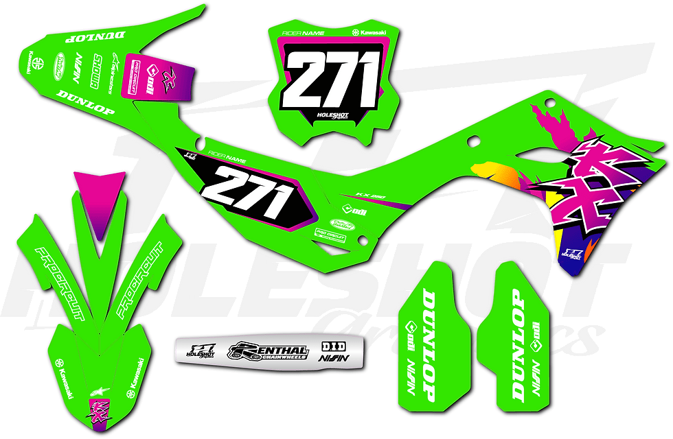 Thumbnail: KAWASAKI "RETRO" GREEN GRAPHICS KIT