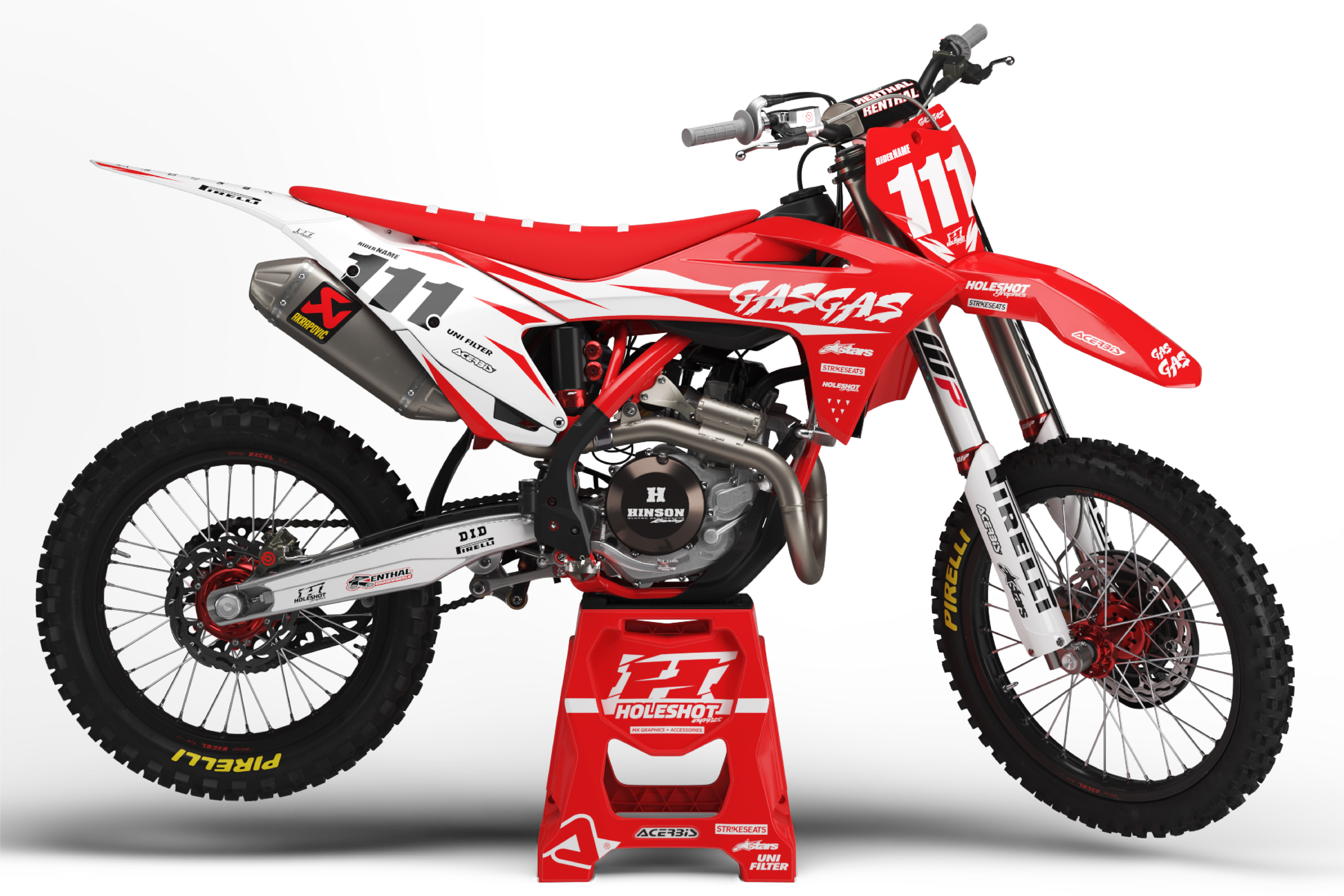 GASGAS "MATRIX" RED / WHITE GRAPHICS KIT