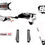 Thumbnail: HONDA "SLINGER" WHITE / BLACK GRAPHICS KIT