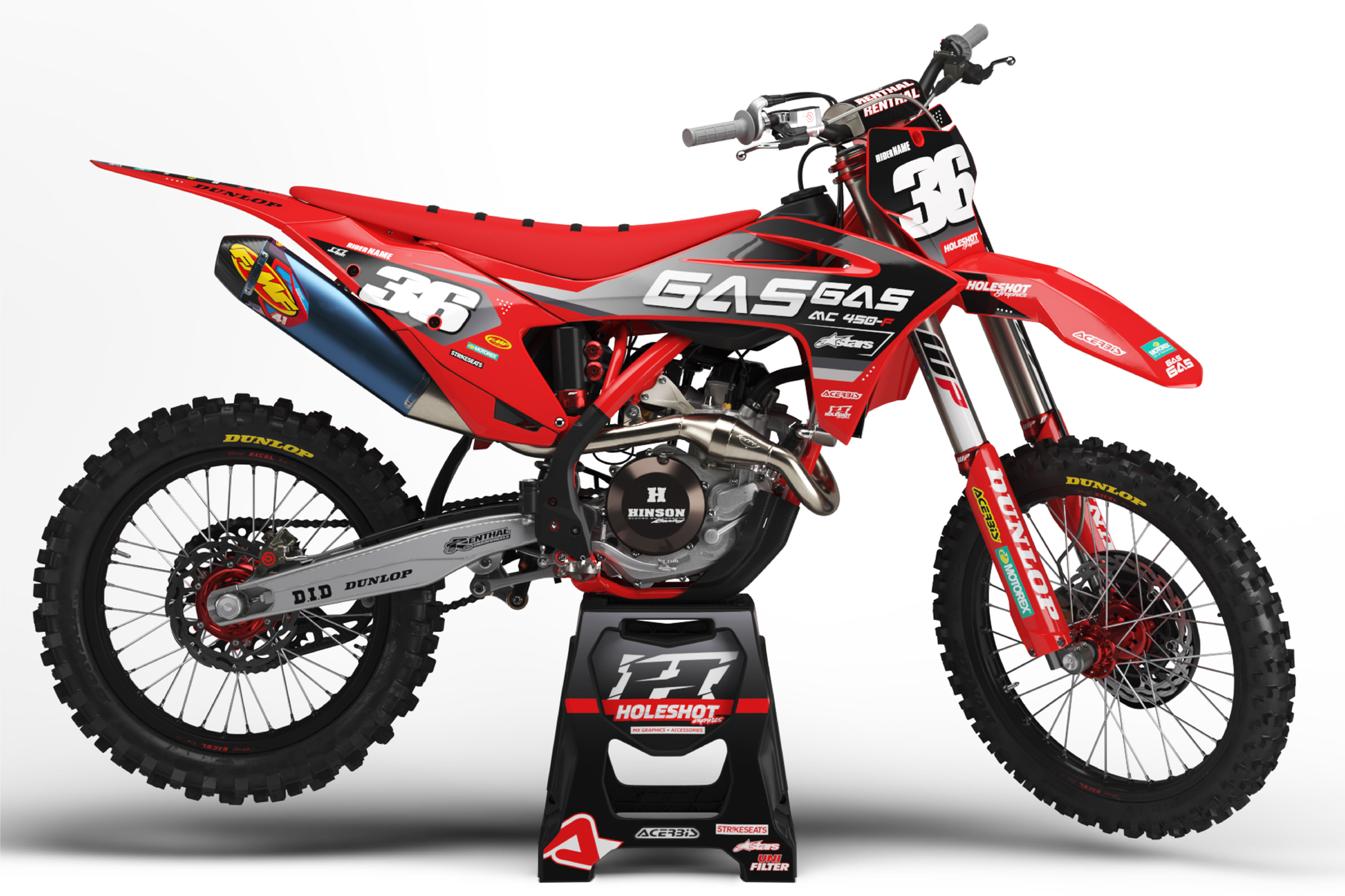 GAS GAS "PRIME" RED / GREY GRAPHICS KIT