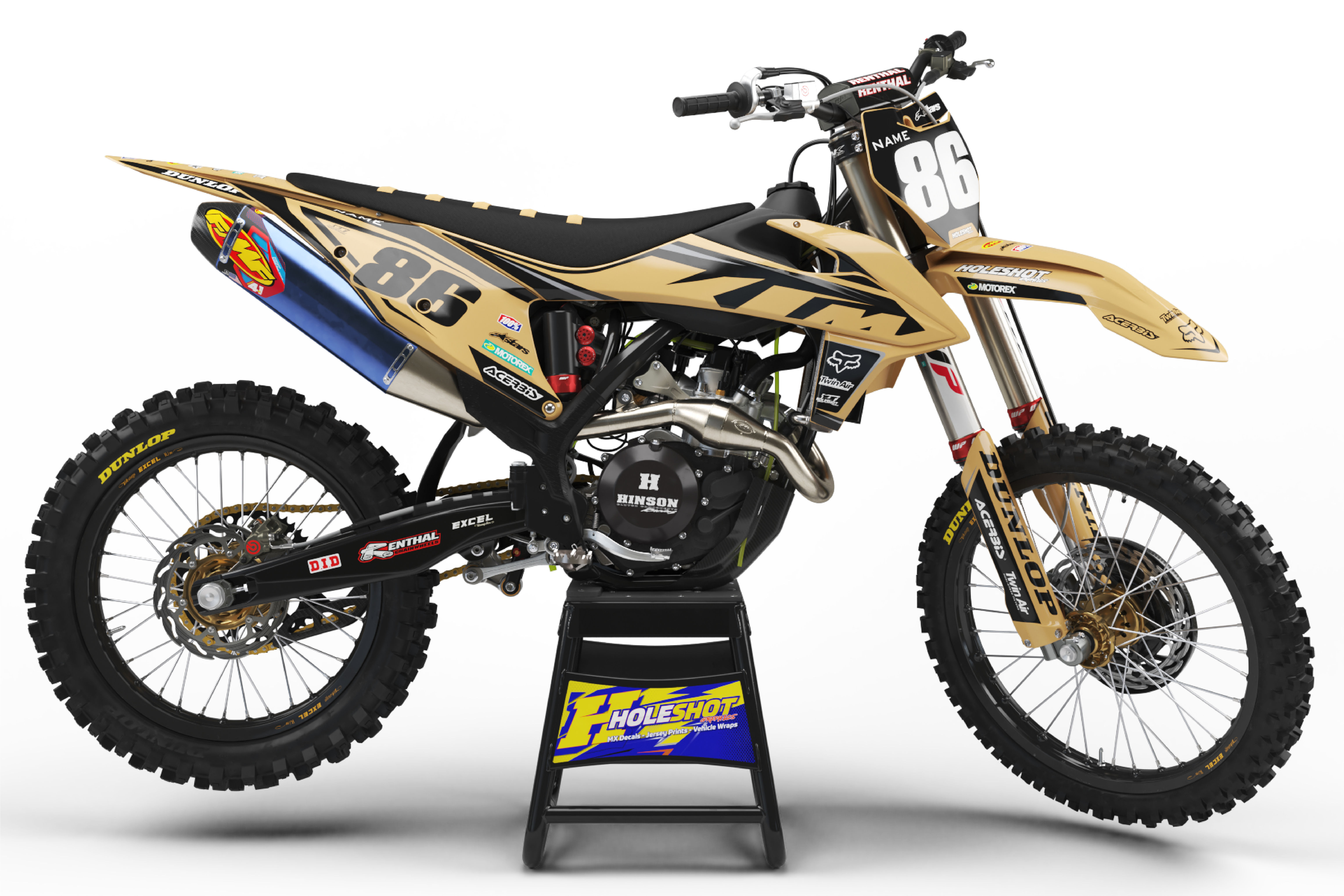 KTM "LEVER" TAN / BLACK GRAPHICS KIT