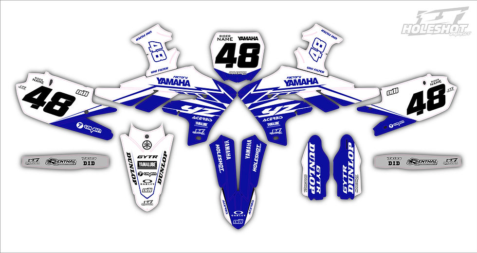 YAMAHA "SLICE" BLUE / WHITE GRAPHICS KIT
