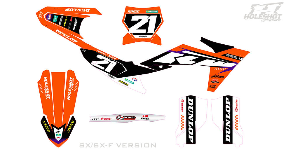 Thumbnail: KTM "APEX" ORANGE / WHITE GRAPHICS KIT