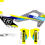 Thumbnail: HUSQVARNA "CARBON" GREY / BLUE / YELLOW GRAPHICS KIT