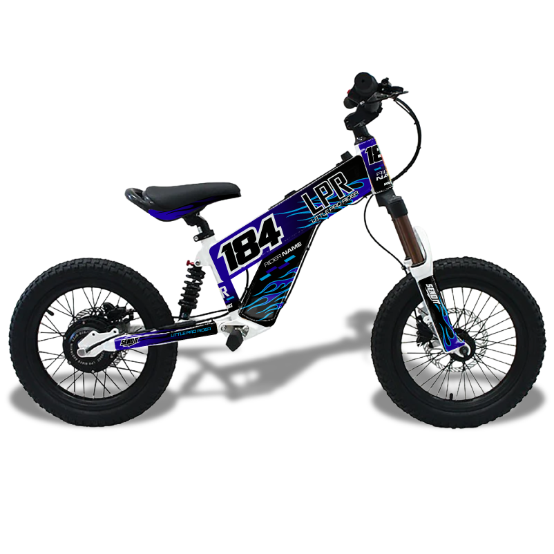 LPR E-BIKE "FLAMIN" BLUE / BLACK GRAPHICS KIT