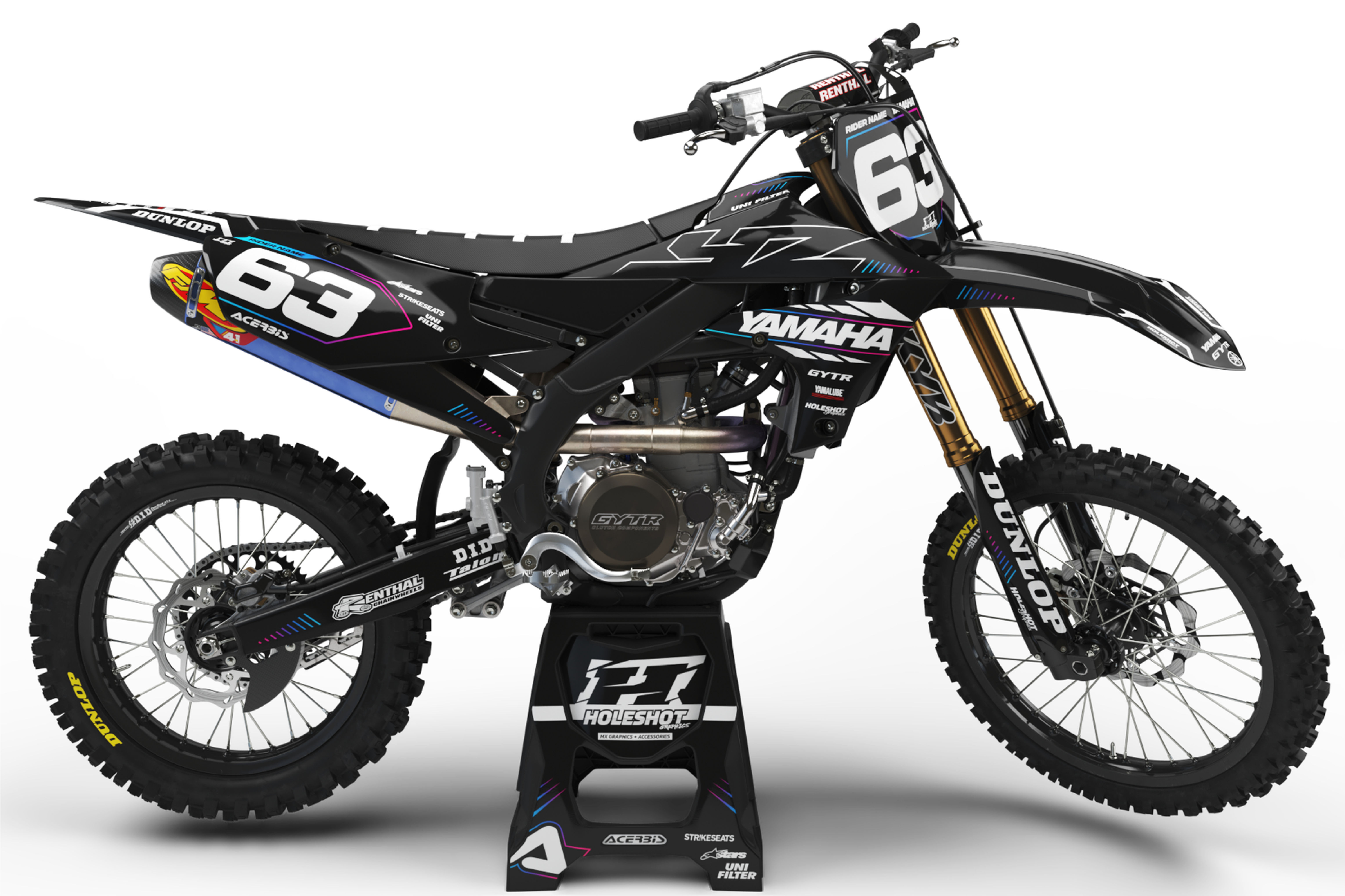 YAMAHA "FLARE" BLACK / NEON GRAPHICS KIT