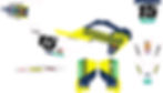 HUSQVARNA "FACTORY" BLUE / YELLOW GRAPHICS KIT