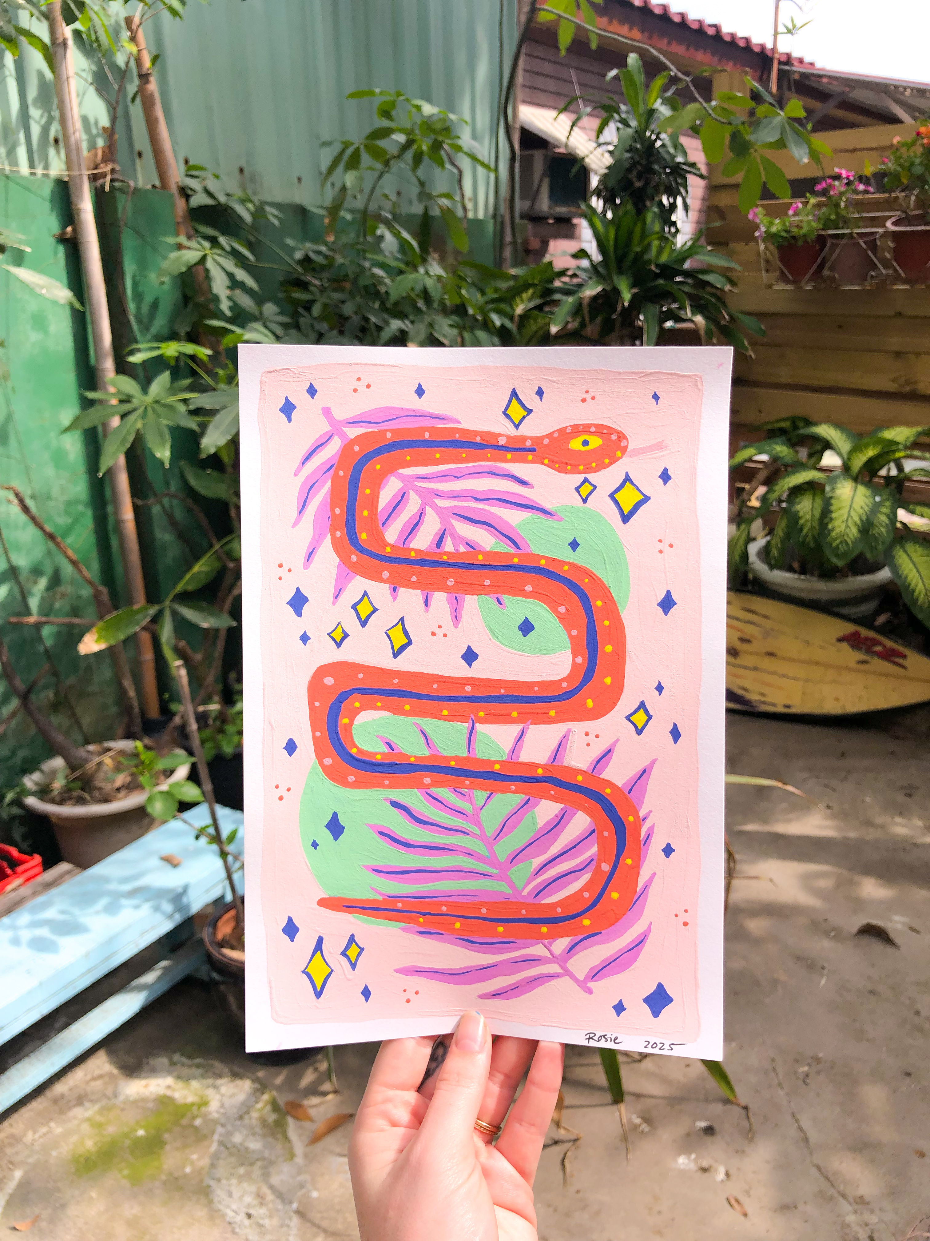 Happy Snake No. 1 [Original Painting]