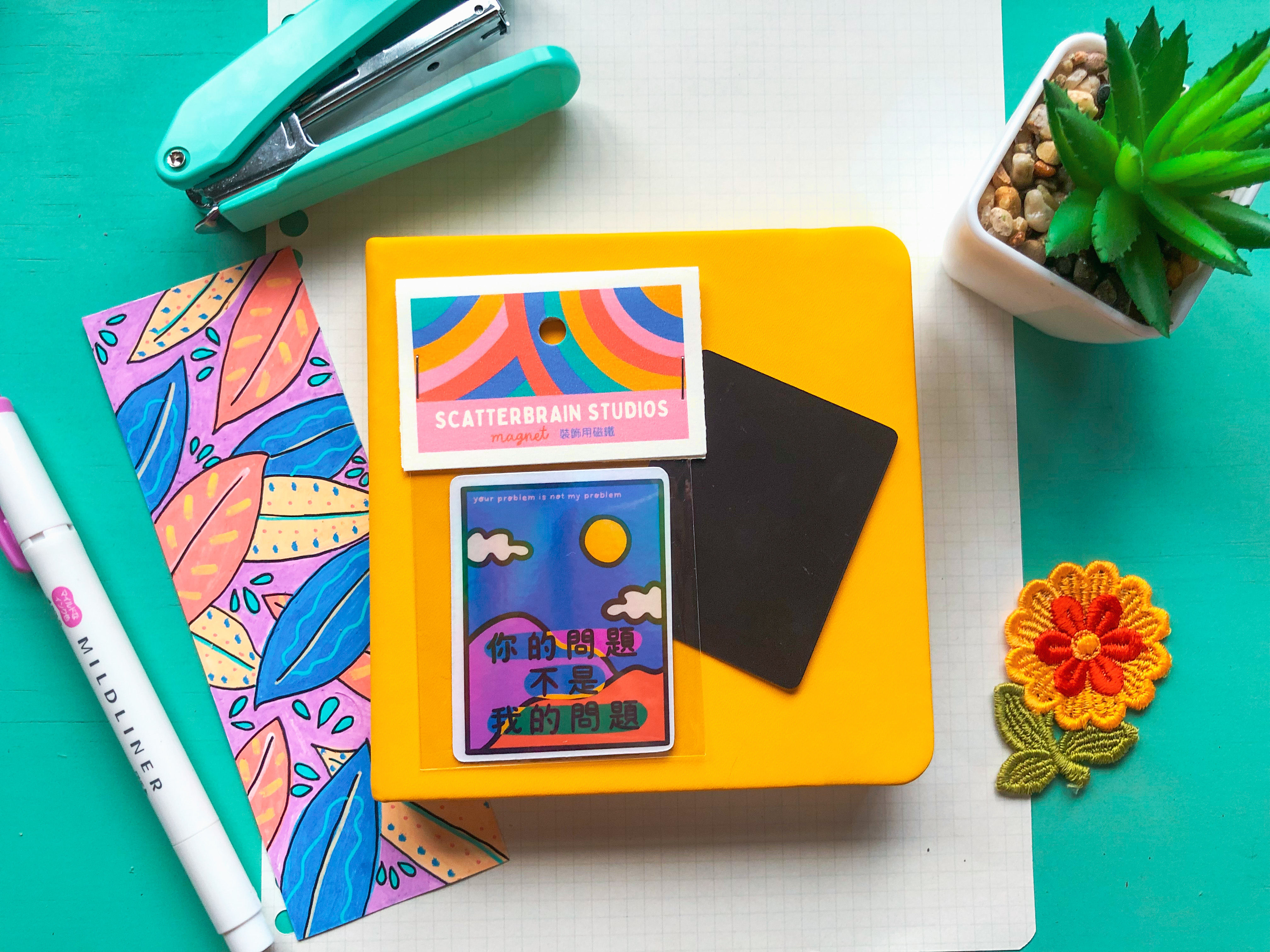 "Not My Problem" Bilingual Fridge Magnet