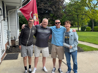 Mike with friends
