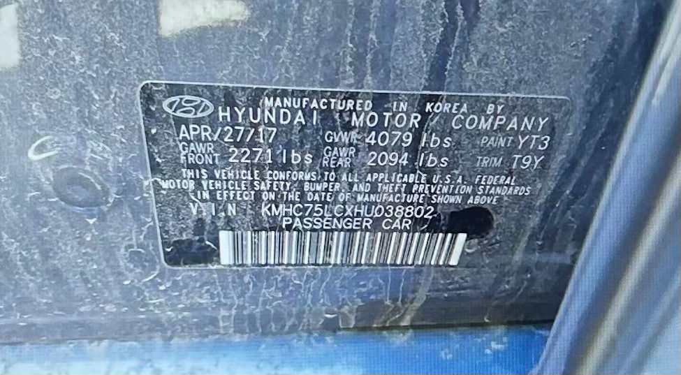 Thumbnail: 2017 Hyundai Ioniq Hybrid Car Vehicle Sel 1.6 fwd for parts