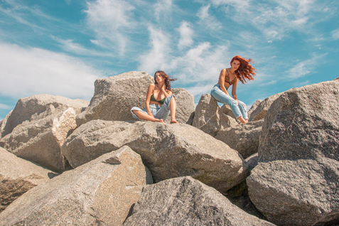 Photoshoot with the models Giovana Ventorini and @ti.charitatos in Fort Lauderdale